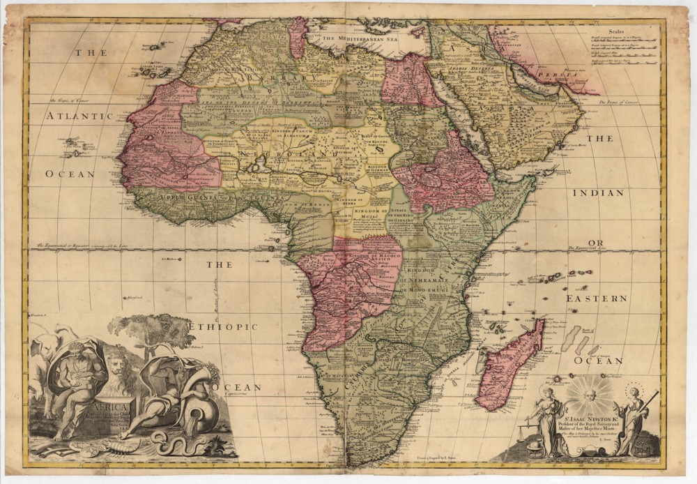 Africa corrected from the Observations of the Royal Society of London and Paris. By John Senex, London, 1711