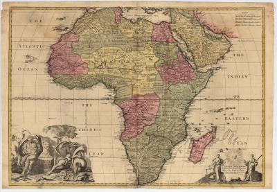 L'Afrique corrigée sur base des observations de la Royal Society of London and Paris. Par John Senex, Londres, 1711