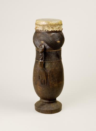 Vase-shaped 'yolo' drum from the Kuba